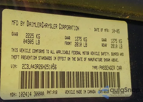 2010 Chrysler 300 Touring Plus from USA, damaged, VIN 2C3CA1CV7AH328704